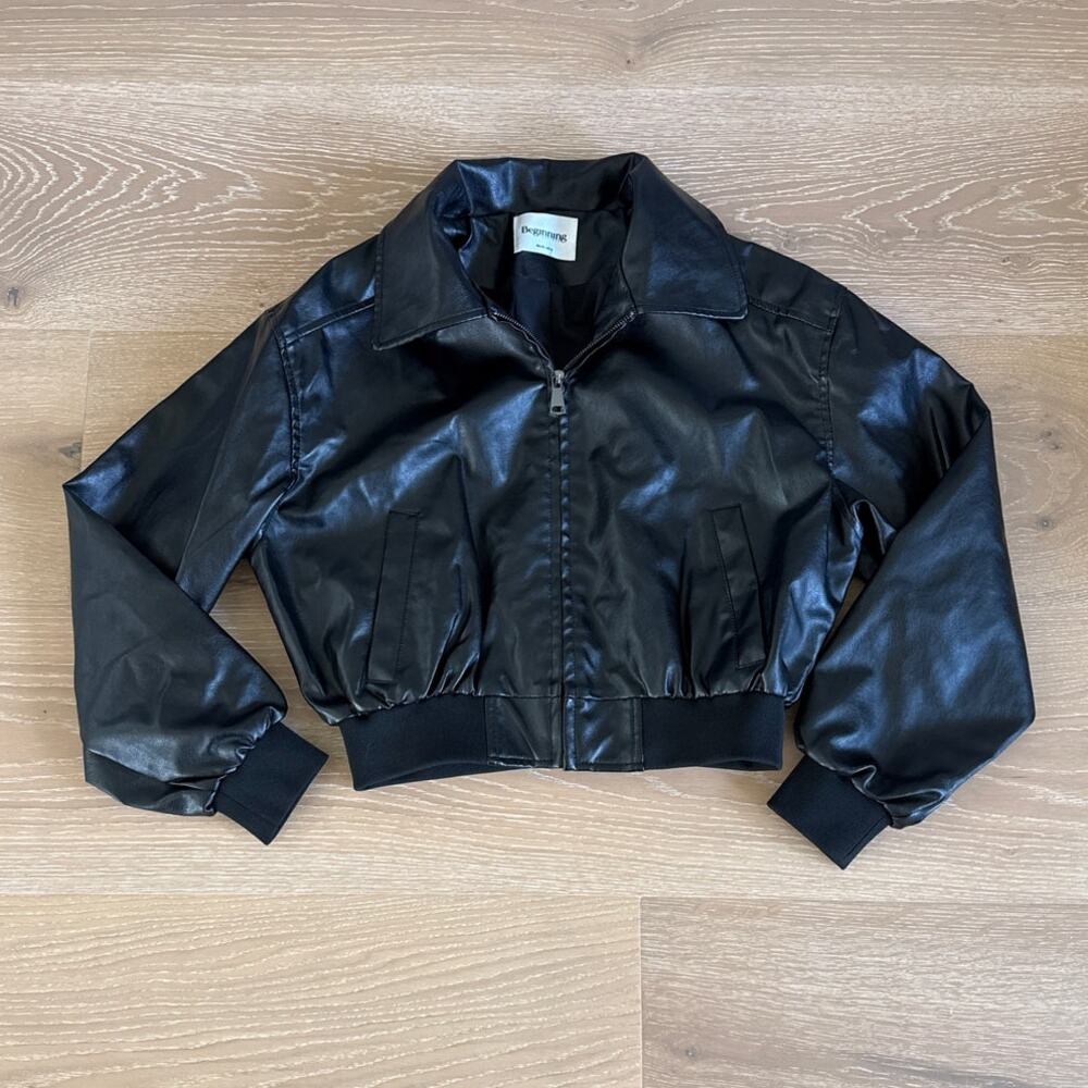 Beginning Boutique 'Abbi' Cropped Jacket Size 2 in Black
